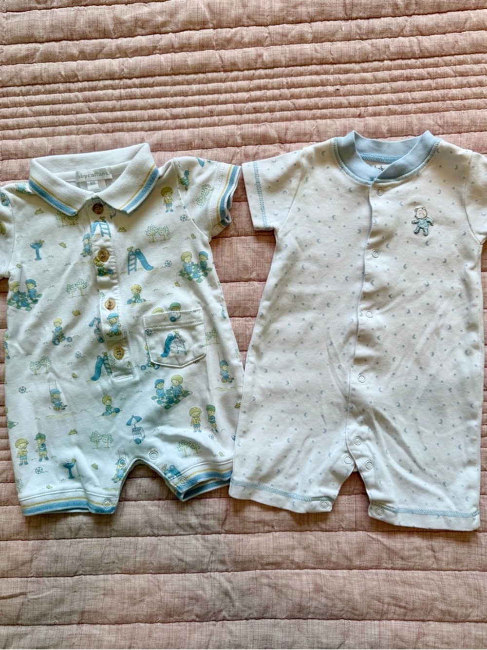 Babycottons Baby Boy Romper Set (2) – Size NB – Pima Cotton – Like New